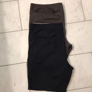 2 Pair Old Navy Flat Front khaki shorts